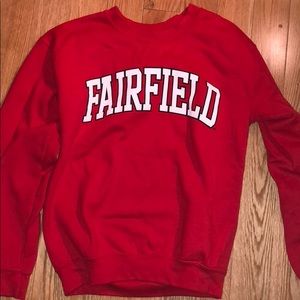 MV Sports Tops - Red Fairfield University crewneck sweatshirt MV Sports Tops - Red Fairfield University crewneck sweatshirt